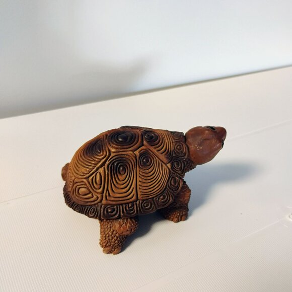 Vintage 1980s Tortoise Turtle Figurines by Don James Signed Stone Critter - Picture 7 of 15